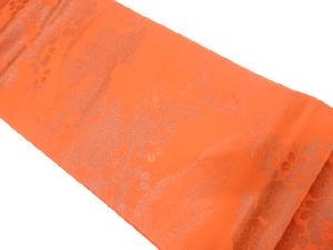 菊に萩模様織出し袋帯